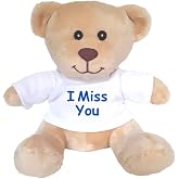 Hug-a-BooBoo &ldquo;I Miss You&rdquo; Plush Teddy Bear - Super Cute 6&rdquo; Small Plush Teddy Bear with Sweet Caring Message T-Shirt, Great for Gift, Gift Basket, Love, Military,Comfort a Friend