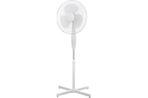 ToolTech Oscillating Pedestal Fan 3-Speed - 16", White (100077)