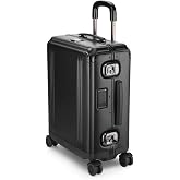 ZERO Halliburton Pursuit Aluminum Hardside Travel Case (Black, Continental Carry-On)