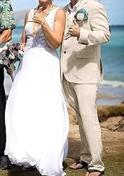 High-End Suits Retro Linen Suits for Men Dark Green