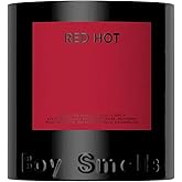 Boy Smells - Red Hot Scented Candles for Men and Women - 27 oz - Vegan Soy Wax Candle Blend - Aromatic Candles for Home with Incense, Raspberry and Rose - 110-Hour Burn