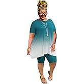 YeGine Women Plus Size 2 Piece Outfits Casual Short Sleeve Tunic Tops Shorts Sets Summer Oversized Tshirts Shorts Sweatsuits