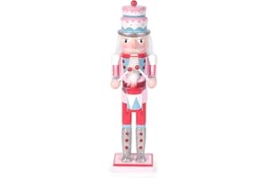 MicoSim Christmas Nutcracker Decor, 14.2" Wooden Decorations, Collectible Ornament for Festival Party Outdoor Xmas Gifts (Ice Cream Drummer)