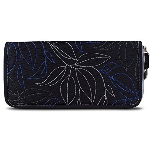 Travelon SafeID Leaves Ladies RFID Wallet - Black/Grey