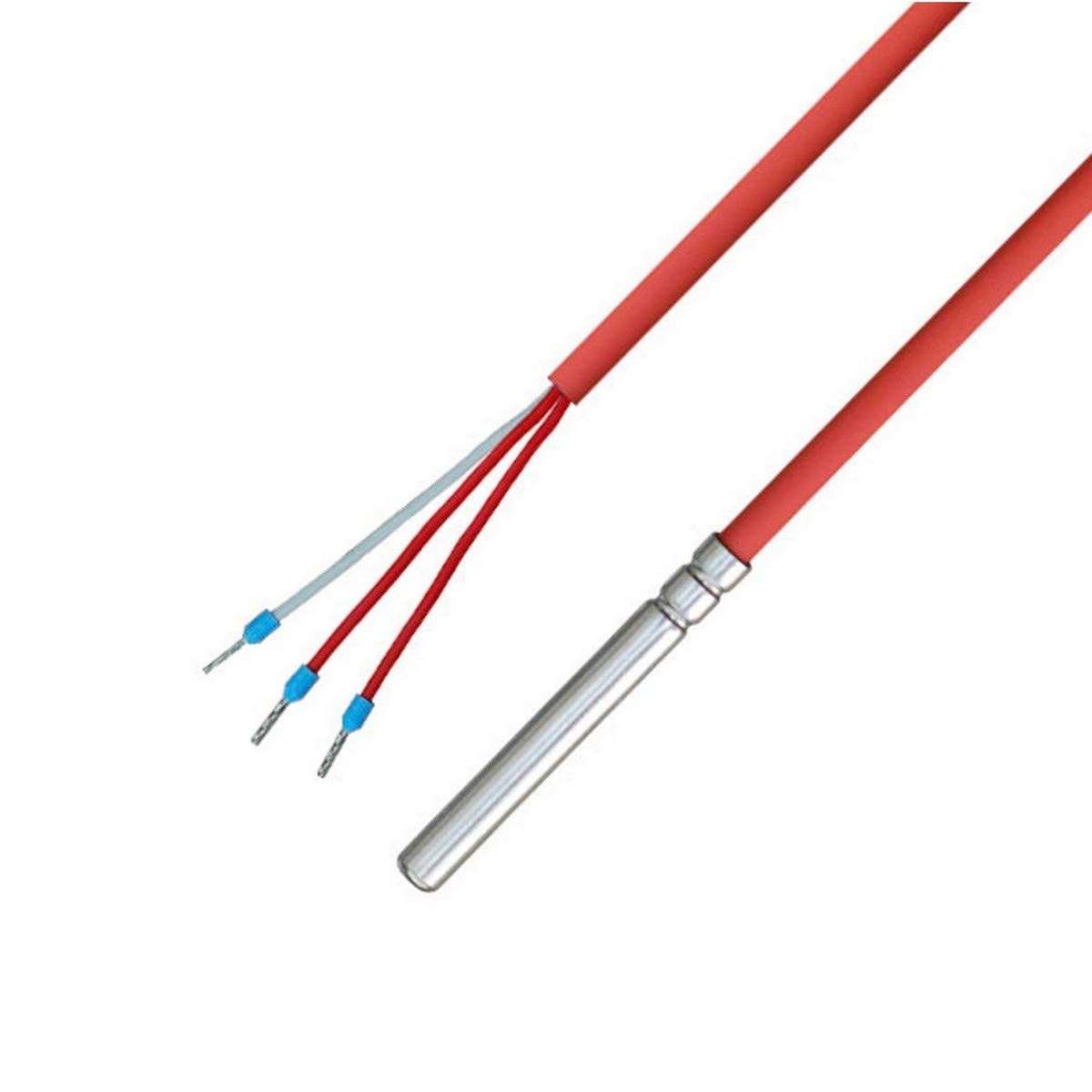 iOVEO 036HS01305 - PT100-3-wire temperatur probe/cable sensor/solar sensor with silicone cable up to 200 °C, 5 meters