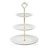 Sweejar 3 Tier Ceramic Cake Stand Wedding, Dessert