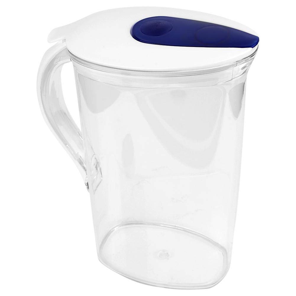 TOPINCN Water Jug 2.1L Large Capacity Plastic Transparent Water Bottle Cold Hot Water Jug with Lid Home Use