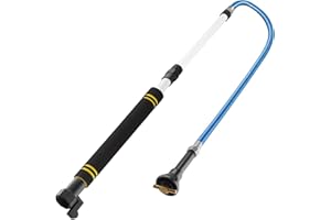 Gzlozak RV Holding Tank Swivel Stik Rinser, 57" RV Tank Rinser with Shut-Off Valve for RV Black Water Tank Cleaner and RV Toilet Treatment Camper with Flexible Reach Rotary Nozzle