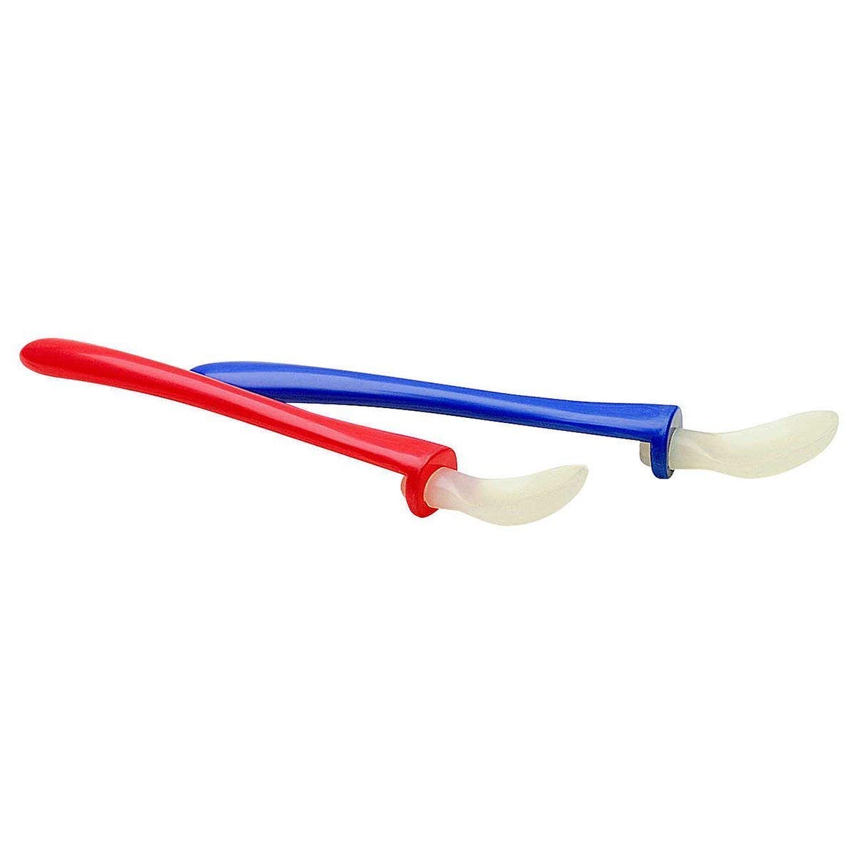 PRIMAMMA primamma Set of 2 Soft Spoons Learn-to-Eat Cutlery Assorted Colours