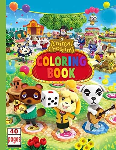 Animal Crossing Coloring Book in Quarantine: Coloring Cute Animal Crossing for Kids in Quarantine 2020 Paperback – Large Print, 4 April 2020