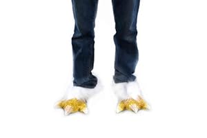 Zagone Studios Mens | Women's Yellow Chicken Bird Feet with White Faux Fur, one Size fits Most