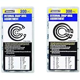 Storehouse Internal and External Snap Ring Retaining Ring Assortment Kit 600 Pc.300 + 300
