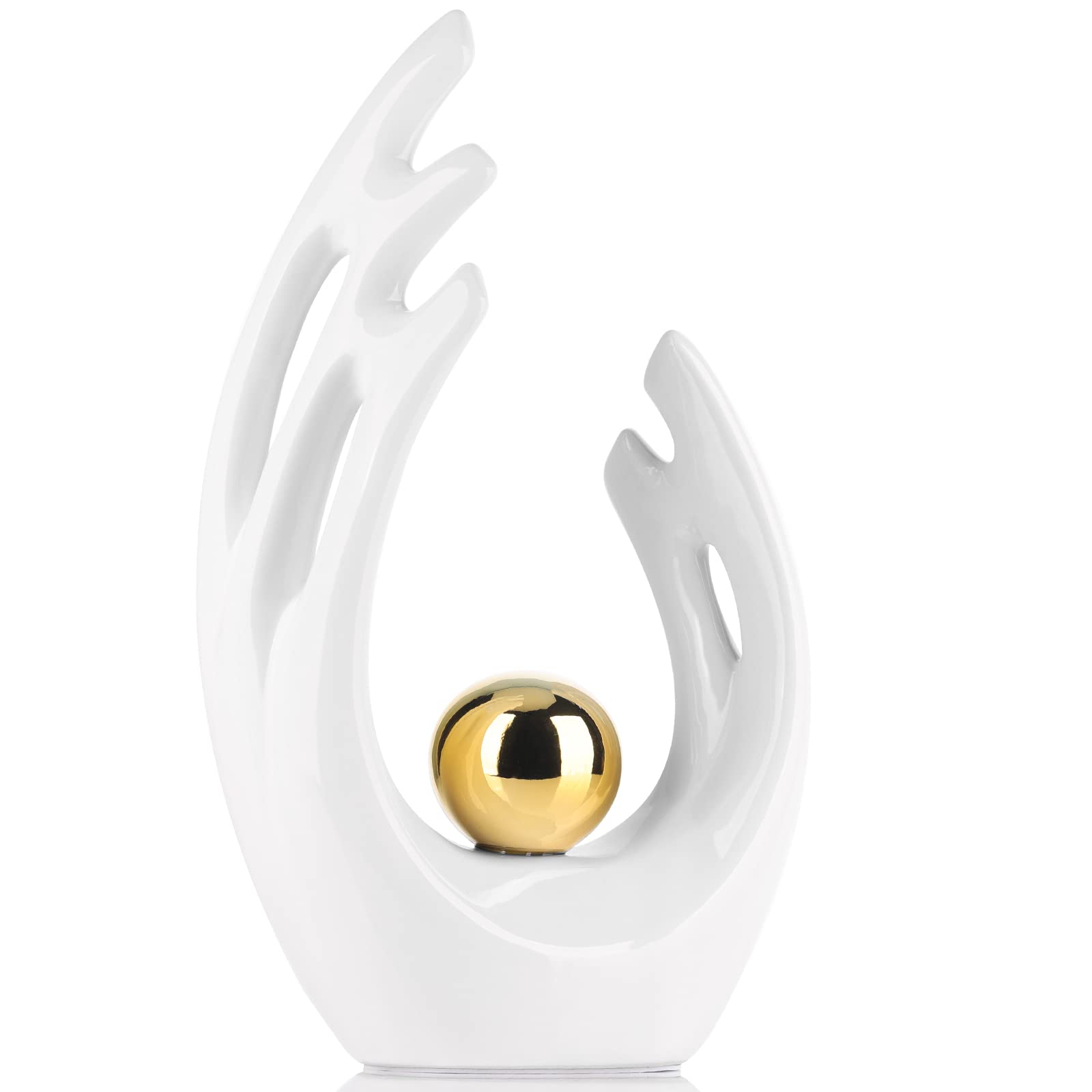 White Home Decor Accents, Coffee Table Funky Decor Modern Aesthetic Room Decor,Abstract Art Statue Decor Center Piece for Dinning Room, for Light Luxury Decorations for Stores, Hotels, Living Rooms…