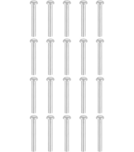 Uxcell 150-Pack M3 X 5mm Solid Aluminum Rivets – Round Head Brazier Style – Rustproof & Corrosion-Resistant For Boats, Machinery & DIY Projects