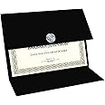 Geographics Tri Fold Black Certificate Holder, Linen Texture, 9.25" x 12.5", 5/Pack (47838)