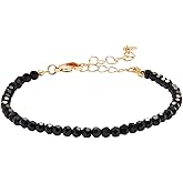 Black Tourmaline Bracelet for Women Handmade Beaded Bracelets Natural Crystal Stone Protection Jewelry