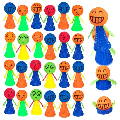 Desyeryamimi 24 Pack Jumping Spring Rocket Launchers Popper Toys for Kids Party Favors School Classroom Prize Goodie Bags Christmas Stocking Stuffers Birthday Party Return Gifts Pocket Games