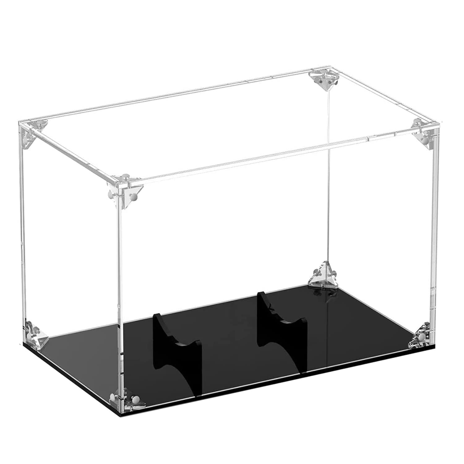 KJKVIVH Acrylic Football Holder with Lid and Black Base Clear Boxes