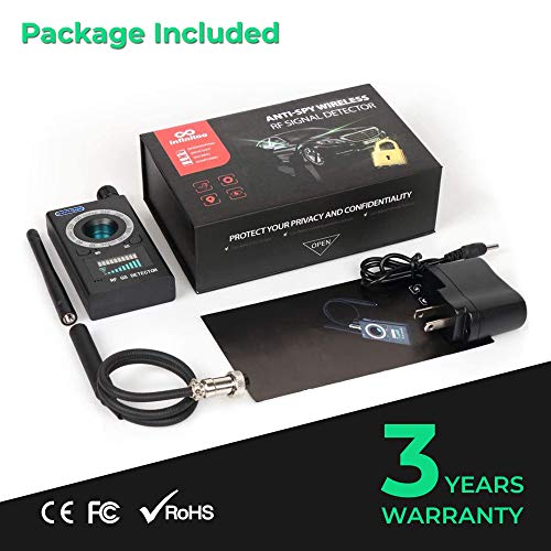 Craftronic SpyDefender Anti RF Spy Detector & Hidden Camera Finder | GSM & GPS Tracking Signal 3 Detection Magnetic Field | Security & Privacy Protection Office, Hotels Room, Airbnb (2020 Version)