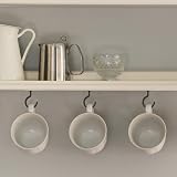 Rowwait 6Pcs Screw Hooks Ceiling Hooks Black Vinyl Coated Utility Hooks view 7