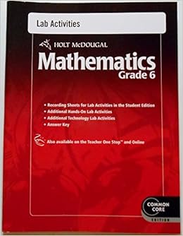 Amazon.com: Holt McDougal Mathematics: Common Core Lab Activities with