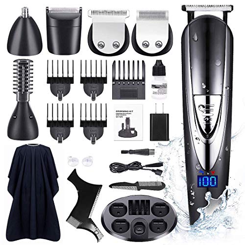 Dikaneo Beard Trimmer Hair Clipper Kit For Men 10 In 1 Electric Trimmers Grooming For Nose Ear Facial Body Waterproof Usb Rechargeable Mustache Cordless Precision Groomers Pricepulse