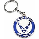 Old Dominion LLC Officially Licensed U.S. Air Force (USAF) Keychain | 1.5" Diameter | Perfect Airman, Veteran and Military Gift