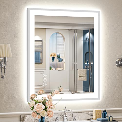 AWANDEE Brushed Nickel LED Bathroom Mirror Lights