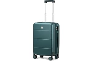 Hanke Carry On Luggage 22x14x9 Airline Approved Spinner Wheels Hard Shell Suitcases for Women & Men TSA Luggage Travel Suitcase Rolling Light Weight Luggage 20 Inch(Blackish Green)