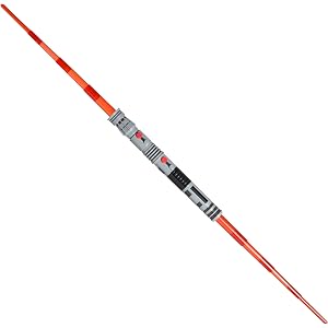 STAR WARS Darth Maul Electronic Double-Bladed Lightsaber, Officially Licensed Red Lightsaber, Use Costumes, Toys for Boys & G