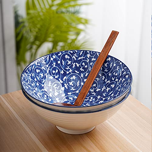 Selamica Ceramic Japanese Ramen Noodle Soup Bowl, 40 Ounce Large