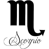 Zodiac Sign Scorpio Script Writing Silhouette 6