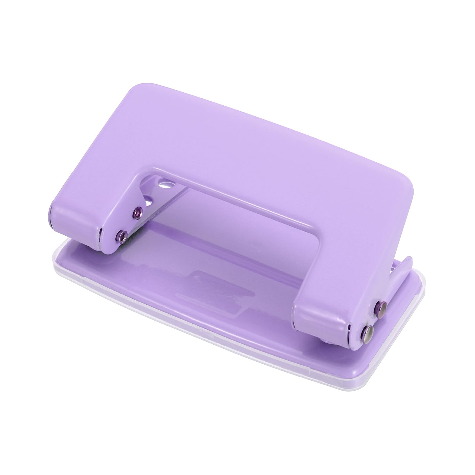 YOKIVE 2 Hole Punch Hole Paper Puncher | Metal Paper Punching Tool Great for Packaging Card Scrapbook, (Purple 1/4")