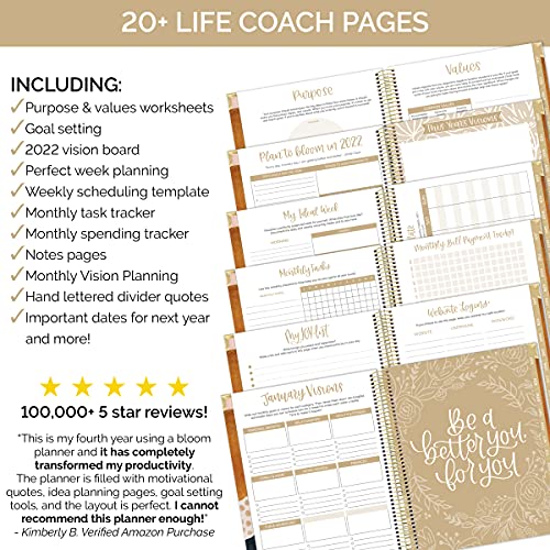 Bloom 2026 Hardcover Planner - A5 Monthly & Weekly Organizer - Garden Party Design - View #4