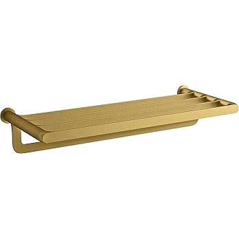 Kohler Avid Hotelier 24 in Towel Shelf Bar, Brushed Modern Brass
