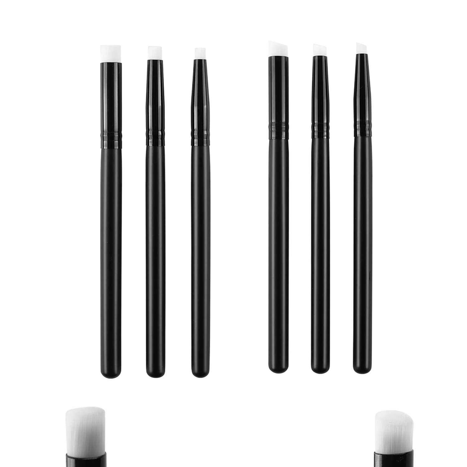 OTCRAFT 6PCS Mini Ink Paints Mixing Blending Brush Blending Tools2 Kinds of HeadSmooth Blending Ink Painting Small Brushes Hand Tools for DIY Scrapbooking Paper Cards Making