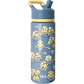 Simple Modern Kids Summit Water Bottle with Straw Lid | Despicable Me Minions 18oz Stainless Steel Cup Insulated Tumbler for Girls, Boys, School | Minions Unite