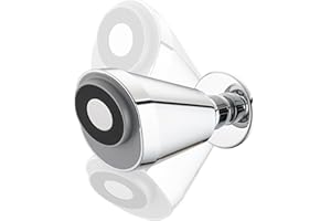 KAIWAYINNO Adjustable Shower Holder Remote Dock Compatible with Moen Magnetic Handheld Showerhead - 3M VBH Adhesive Tape for Strong Hold, No Drill, Any Height Use, Chrome