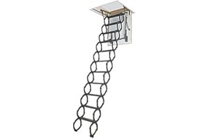 FAKRO LST 860432 Insulated Steel Scissor Attic Ladder for 27-Inch x 31-Inch Rough Openings