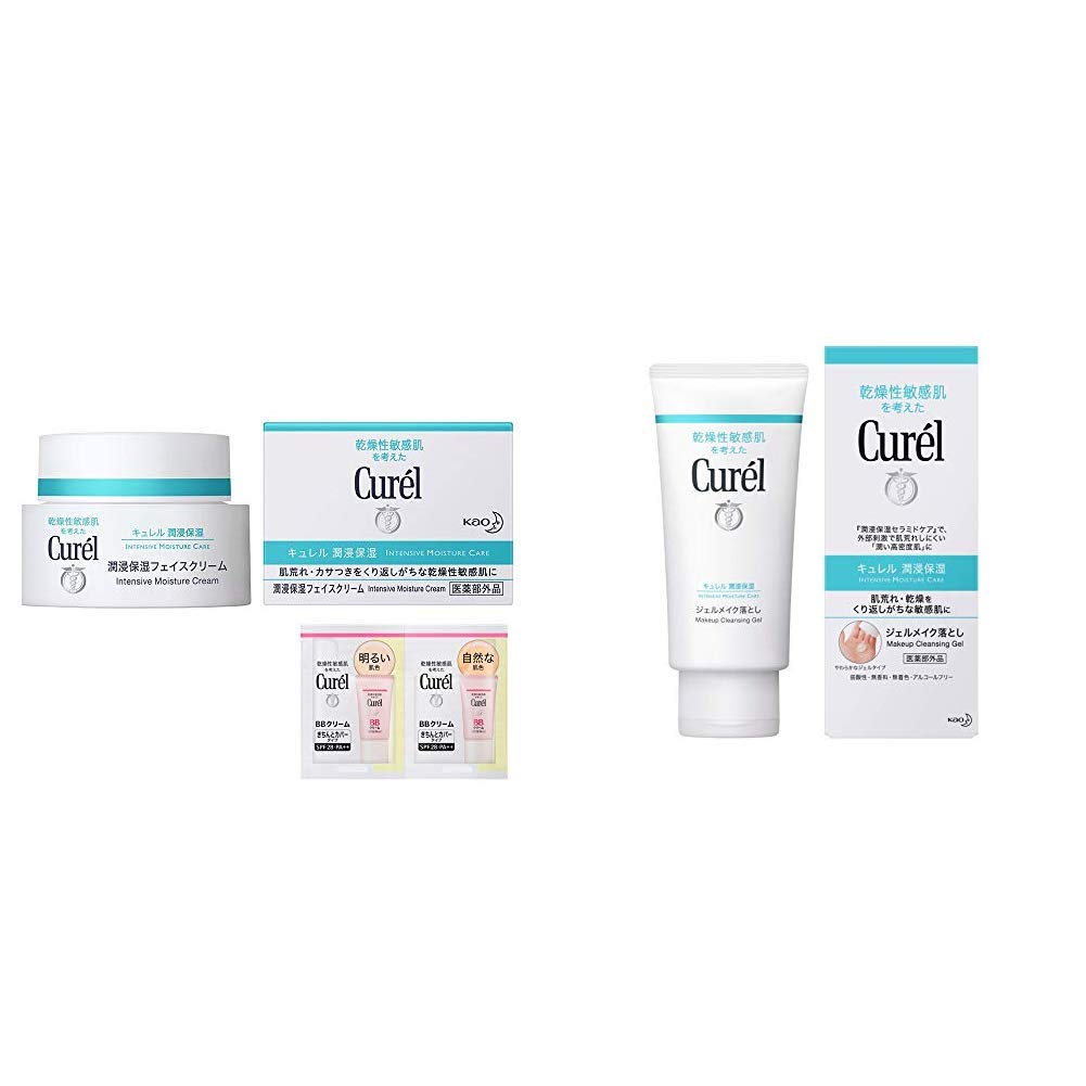 【セット買い】【Amazon.co.jp限定】キュレル 潤浸保湿フェイスクリーム 40g + おまけ付 & キュレル ジェルメイク落とし 130g 2個アソート商品画像