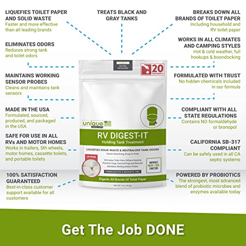 Unique RV DigestIt Black Water Tank Treatment Concentrated Drop In