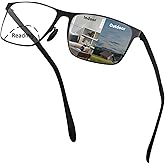 UXAOSVME Progressive Multifocus Reading Glasses Anti Blue Light Photochromic/Bifocal Reading Glasses for men UV Protection