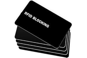9toa 5 Pack RFID Blocking Card Contactless NFC Credit Card ID Protection Safe Bank Card Passport Entire Wallet Purse Shield Protector Blocker Guard (Pack of 5, Black)