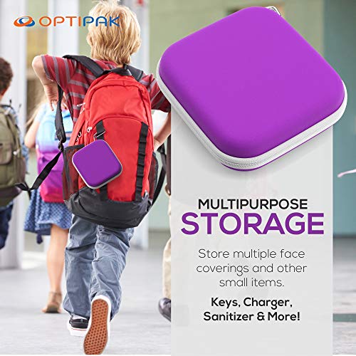 OPTIPAK Mask Storage Case Neoprene Face Covering Mask Holder with