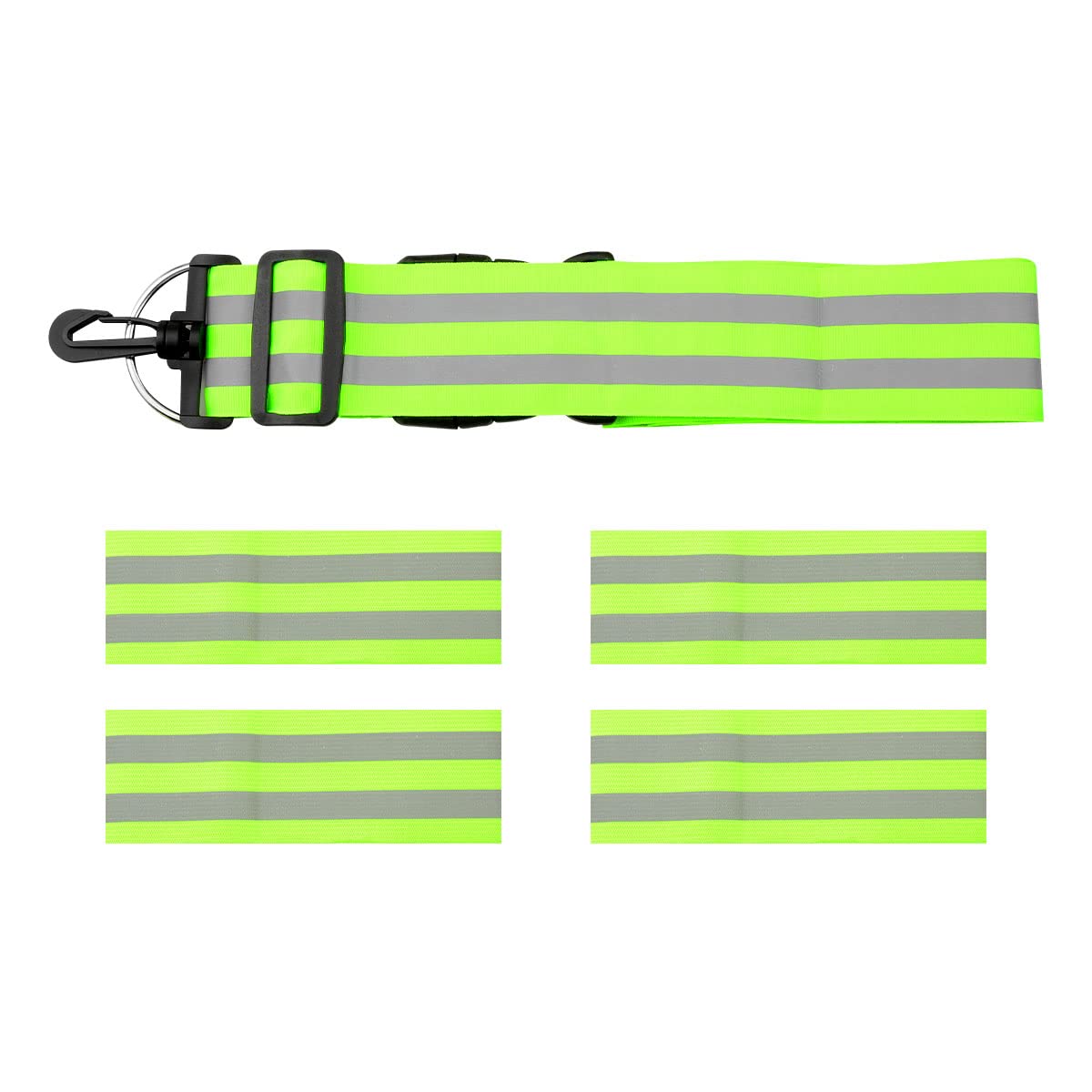 Jagowa 5PCS Reflective Sash and Band High Visibility Elastic Reflective Gear for Night Running Walking Biking