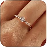 SUYACS 1ct Diamond Cut Cubic Zirconia Engagement Rings for Women 925 Sterling Silver Gold Round Cut Moissanite Promise Ring Classic Eternity Brides Wedding Rings Jewelry Gifts for Her Wife