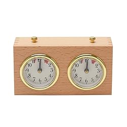 fayle Chess Clock Timer,Board Game Analog Wooden