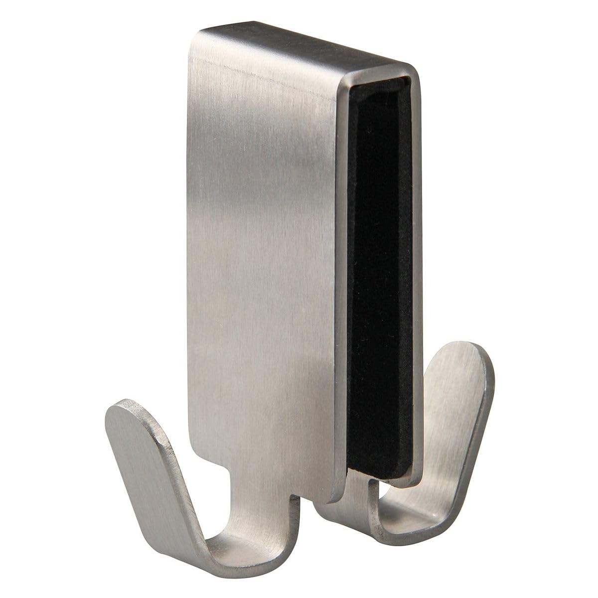 Fackelmann Double Hook for Glaswall Shower, Silver, 4.5 x 1.5-Inch