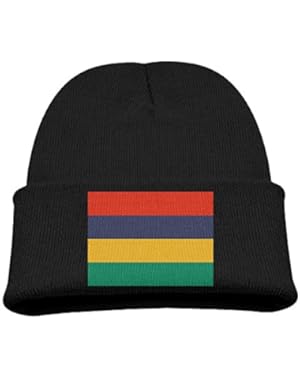 Flag Of Mauritius Kid's Hats Winter Funny Soft Knit Beanie Cap Children Unisex