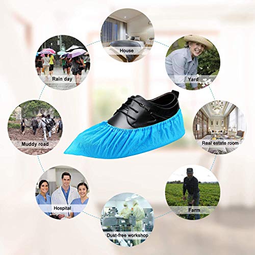 Shoe Covers Disposable Non Slip 100 Pack Waterproof Shoe Covers